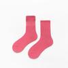 Women's Colorful Cotton Mid-Calf Socks: Korean & Japanese Candy Colors, Scrunch Style, Trendy for Autumn/Winter