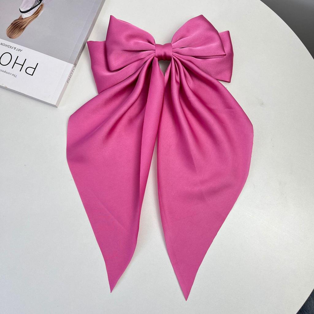 Exclusive Red Bow Hair Clip – Elegant Temperament Spring Style Accessory