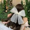 Spring Clip Balletcore Bow Hair Clip Korean Style Headwear Ribbon Bowknot Female Hair Accessories