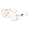 European and American trend metal pilot sunglasses female personality YK street shot glasses men's toad glasses sunglasses fashion trend