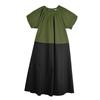 Xitao A-line Contrast Colors Loose Dress ZMY1409