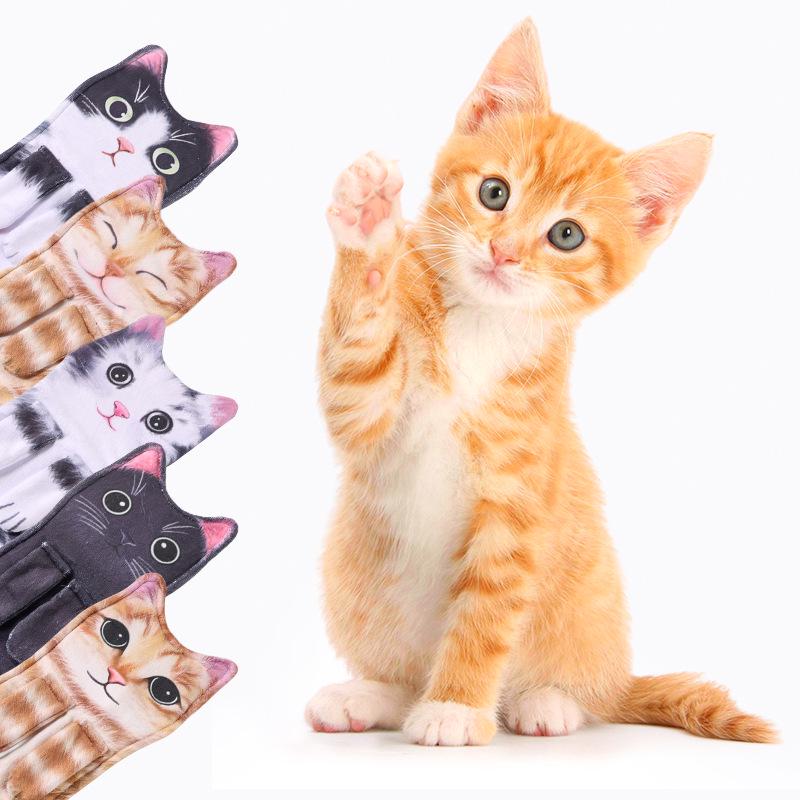 Ultra-Absorbent Cartoon Cat Hand Towel: Double-Layer Microfiber Hanging Cloth