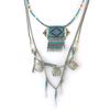 Les Trésors De Lily [N3620] - Silver Turquoise 'Navajos' Necklace
