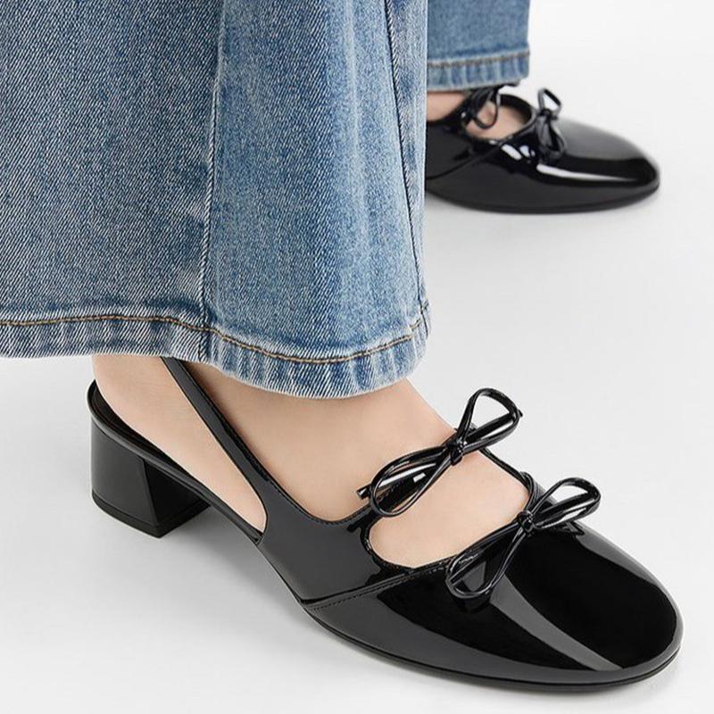 Fashion Summer Women Mid Heels Shoes Fashion Cozy Pumps Lolita Dress Woman Sandals Designer 2025 Trend Bow Slippers Casual Mujer Zapatos
