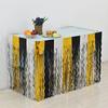 Rainbow Silk Table Skirt: Colorful Birthday, Wedding, and Holiday Party Decoration