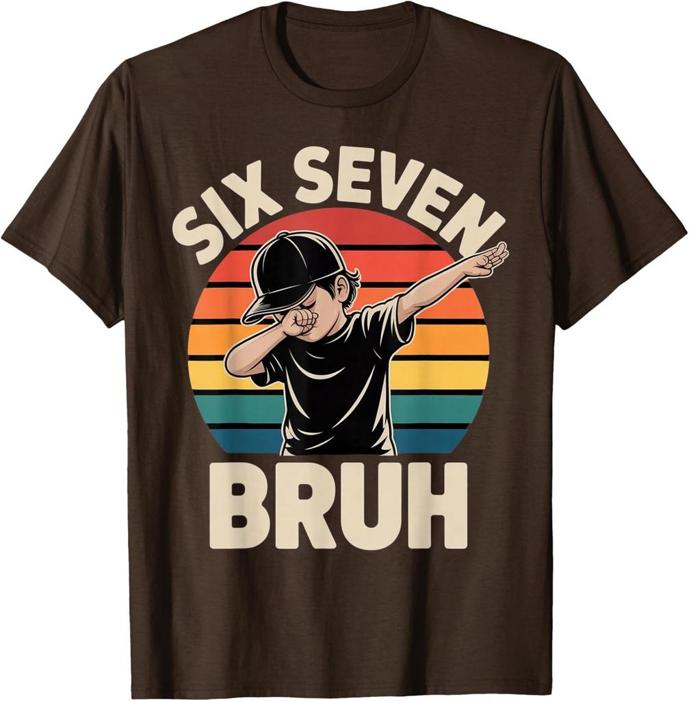 Meme 6 7 Dabbing Boy Six Seven Bruh Funny Design Unisex T-Shirt