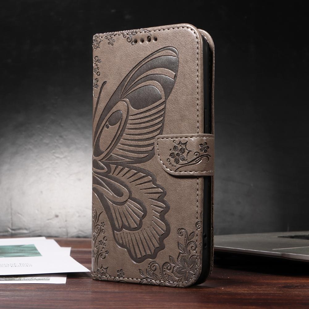 

Leather PU Flip Wallet Case for Xiaomi POCO M3 M4 M5S M6 M7 X3 X4 X5 X6 X7 C65 C75 F3 F5 F6 GT NFC Pro 4G 5G Cover Butterfly POCO F8 Ultra сірий