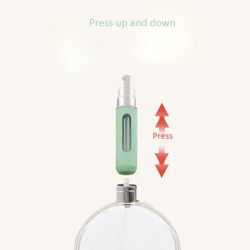 Mini Travel Portable Bottom Filling Perfume Refill Bottle Liquid Sub-Bottling Atomizer Spray Refillable Jar Empty Cosmetic