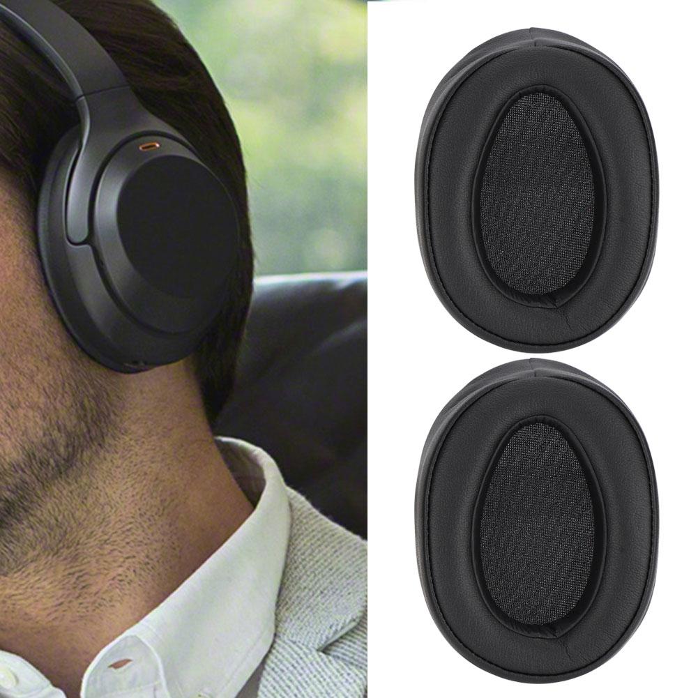 1 Pair Portable Protein Earphone Headset Replacement Earpads Accessory for Sony MDR 100ABNblack
