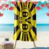 Borussia Dortmund Print Beach Towel, Large Soft Quick Dry Towel for Beach Camping Swimming