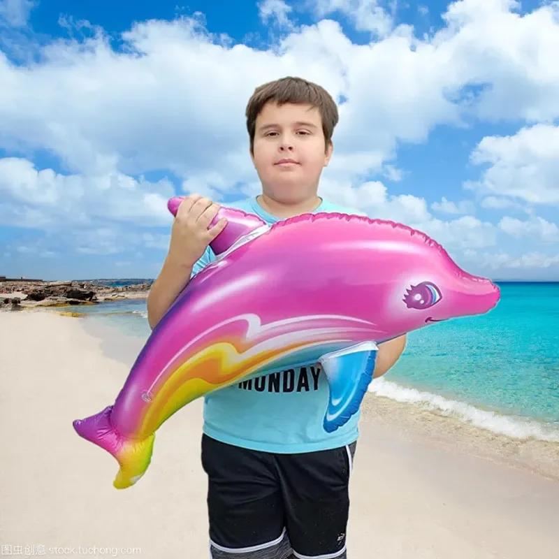 Inflatable Dolphin Shark Children's Pool Party Toy Colorful Dolphin Floating Water Beach Sports Children's Gift Inflatable Toy