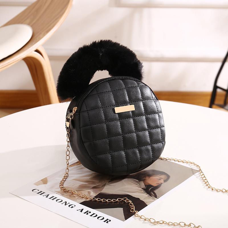 Small bag bag women's shoulder bag niche fashion small round bag