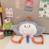 Cartoon Plush Backpack For Girls With Velvet Material And Zipper Closure For Daily Use