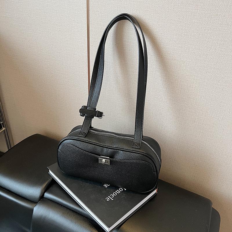 

Niche underarm bag women s bag handbag women s bowling bag premium long shoulder strap large capacity shoulder bag чёрный