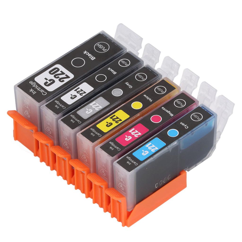 Printer Ink Cartridge Fluent Printing Practical Ink Cartridge Replacement for PIXMA IP3600 BK BK C M Y GY 6 Colors