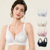 Bra Maternity Nursing Wire‑Free Bra, Lace Trim Thin Cup Fixed Straps Breastfeeding Bra for Women