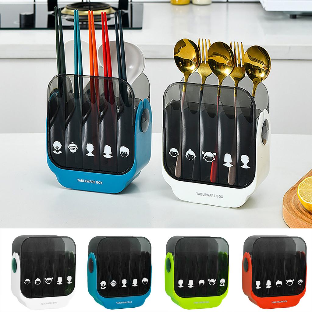 Chopstick Organizer Multifunctional Draining Chopstick Cage Wall Mounted Or Standing Cutlery Storage Organizer