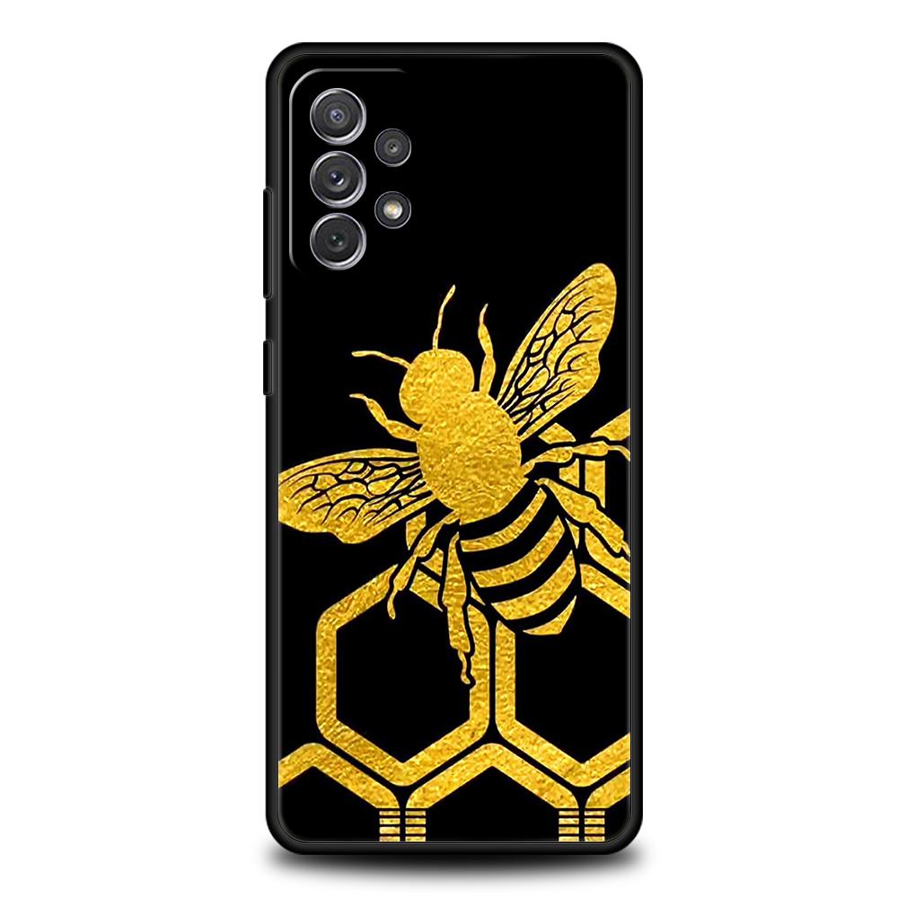 Phone Case For Samsung Galaxy A15 A13 A35 A55 A51 A71 A41 A31 A21S A03S A05 A17 A23 A25 A33 A53 A73 5G A07 4G Cover Bee Honey