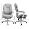 Massage Chair, Office Chair, Gaming Chair, Polyester, Foam, Nylon, Grey, 66 x 63 x 107-115 cm