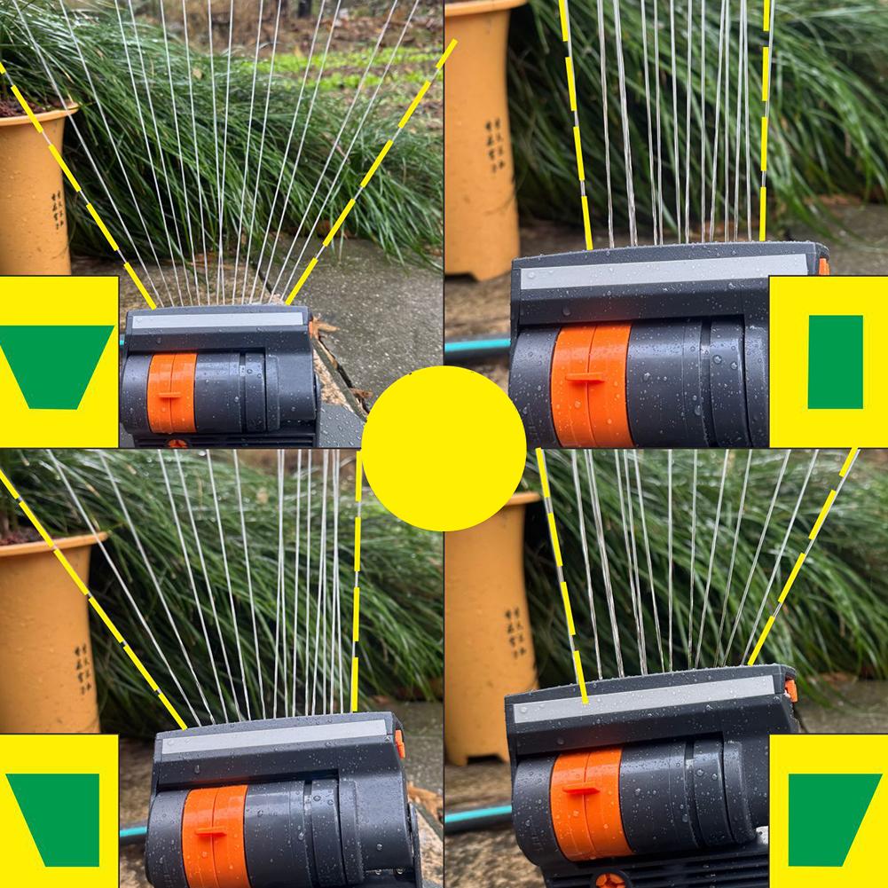 Outdoor Garden Oscillating Sprinkler Water Sprayer Automatic Garden Sprinkler 16 Nozzles Adjustable Flow Lawn Swing Sprinkler