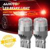2X Auxito NEW 7443 7444 7440 LED Pure Red Brake Light Bulb Lamp Super Bright AP4