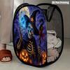 1Pcs Halloween Series 3 Pop-Up Laundry Hamper Expandable Mesh Hamper Basket for Room Bedroom Bathroom Organization Contemporary Storage