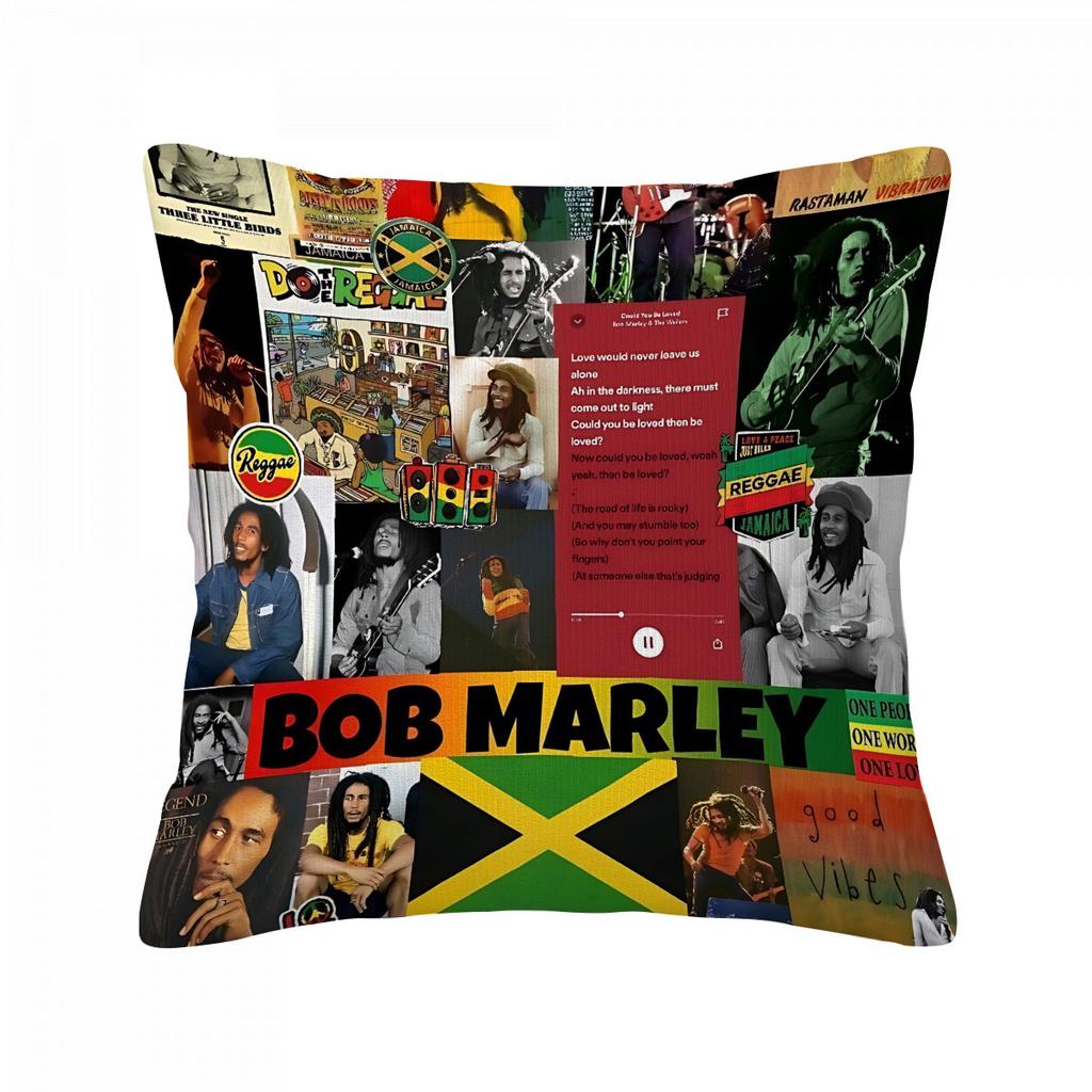 Reggae Bob Marleys Pillowcase Anime Throw Pillow Covers For Living Room Cushions Home Decorations Interior Decoration Sofa Cover