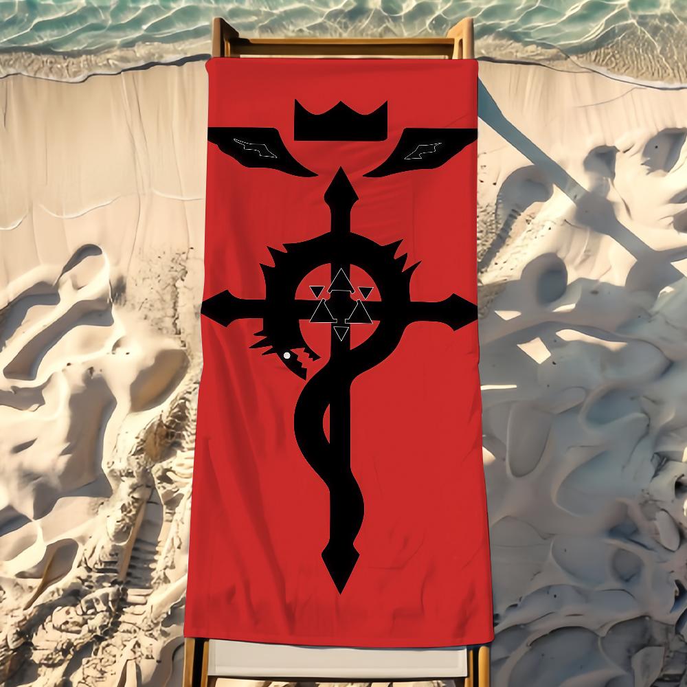 Asciugamano Anime F-Fullmetal Alchemist da Spiaggia Doccia Bagno Viaggio Leggero Delicato sulla Pelle per Piscina Campeggio Crociera Estate