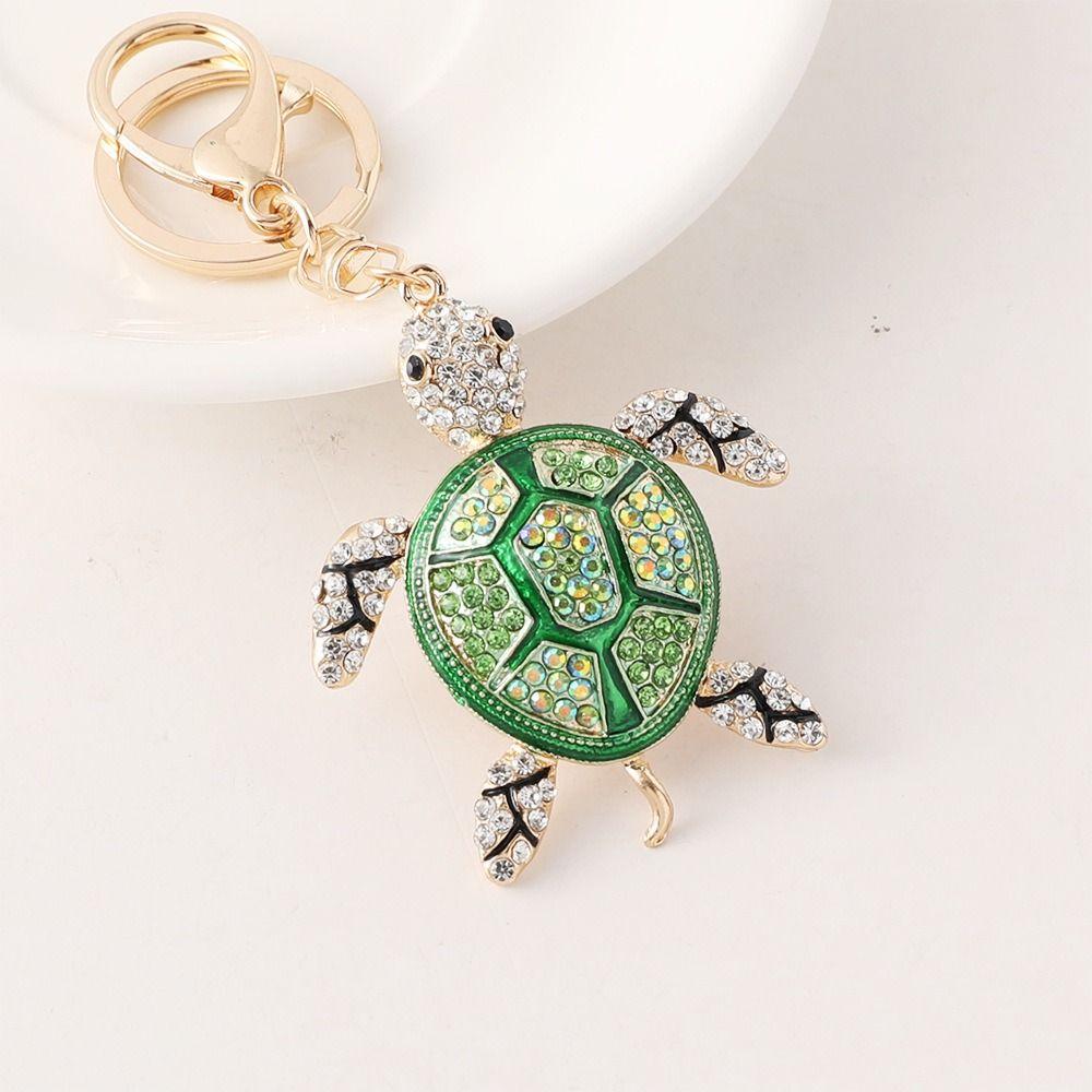 Good Fortune Turtle Keychain Colorful Hanging Pendant Exquisite Key Ring Holder  Car Key Pendant