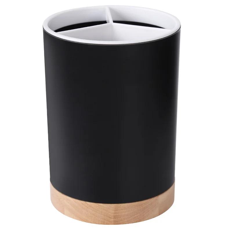 

Держатель для столовых приборов, сушилка для столовых приборов, ведро для хранения кухонной посуды, пластиковая стойка для хранения палочек для еды, 3-секционная чёрный