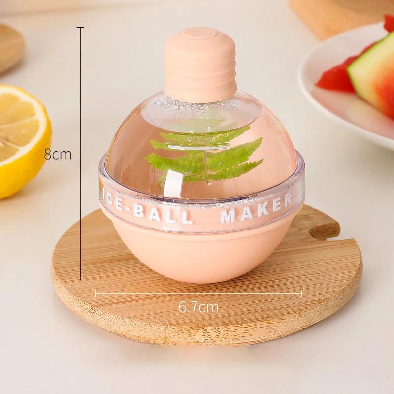 1ks prémiových silikonových forem na ledové koule - bezešvé 2,5palcové ledové koule, kuchyňská nezbytnost pro chlazené nápoje a večírky, výrobník ledu