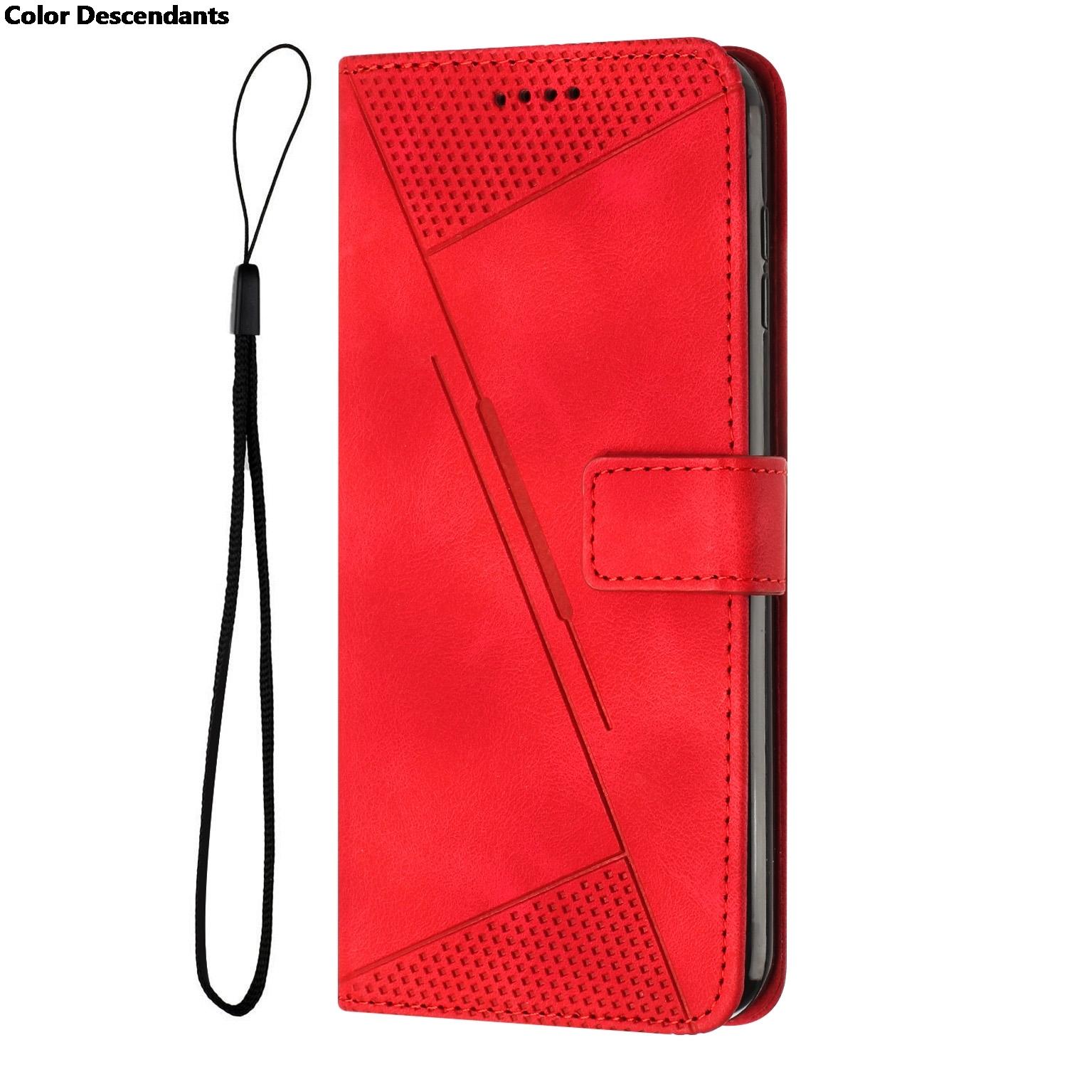 

For Realme 14 Pro Plus 5G Phone Case Magnetic Wallet Texture Book Funda Realme 13 12 11 10 Pro Plus Realme11 14X 12X Flip Cover Realme 14 Pro Plus красный