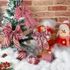 2pcs Red White Striped Christmas Ribbon with Wired Edge DIY Craft Gift Wrapping Wreath Bows Holiday Decorations 5 Yards Each Wired Ribbon for Wreaths