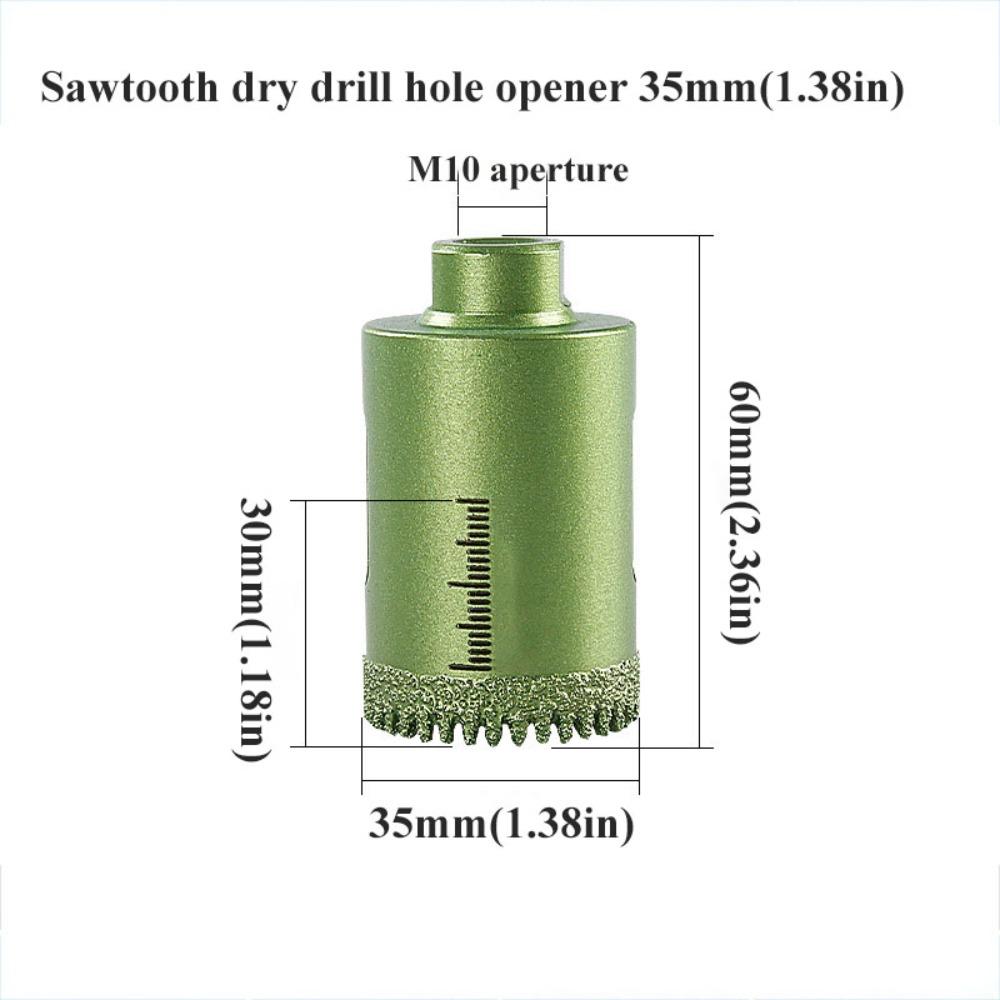 

Vacuum Brazed Tile Hole Opener Angle Grinder Hole Drill Bit Stone Drill Bit Glass Processing 35mm