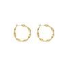Cold wind metal texture twisted circle earrings women's year new fashion niche design simple earrings