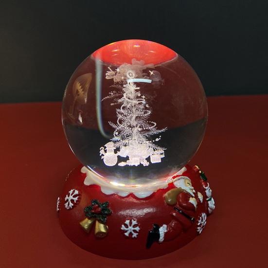 Jõulud Kunstkristallkuul Öölamp 3D Jõuluvana Lumememm Põder Klaaskuuli Lamp Alusega Helendav Dekoratiivne Klaaskera Kodu Magamistoa Kaunistus