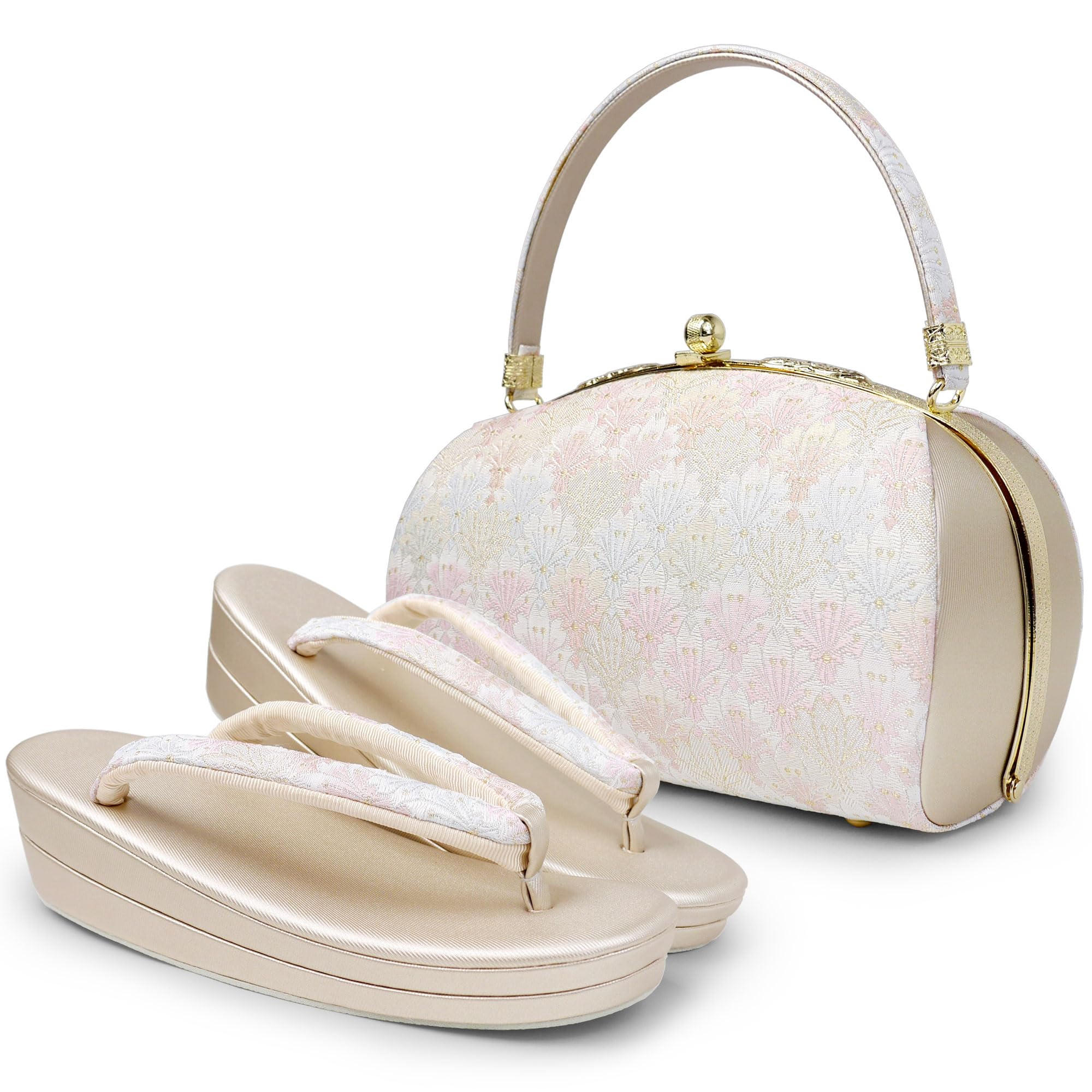 

Сандалии и сумка бесплатный оби формальная одежда [НИШИОРИ] набор, формальный, размер, высококачественная ткань, Хомонги, Томесодэ, Фурисодэ, золото, серебро, золото, серебро, золотой