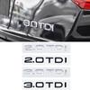 Car 3D ABS 2.0TDI 3.0TDI Trunk Letters Logo Displacement Badge Emblem Decals Sticker For A1 A3 A4 A5 A6 A7 A8 Q2 Q3 Q5 Q7