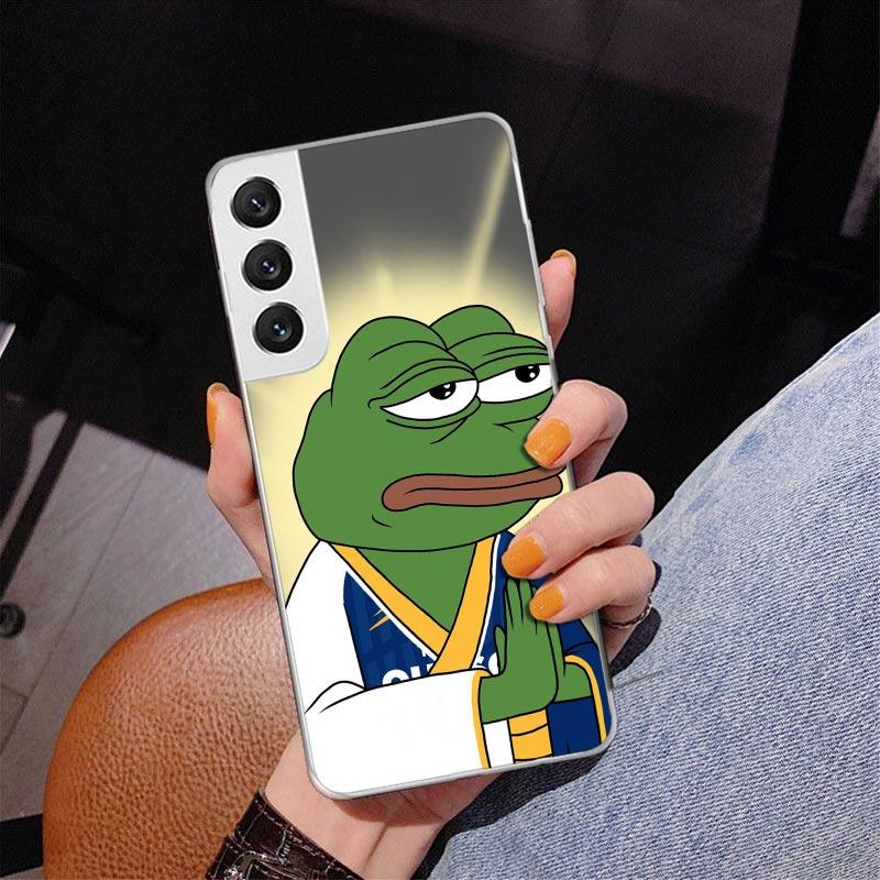 Süße Frösche Party Trauriger Pepe Handyhülle für Samsung Galaxy S26 S25 Edge S23 S24 Ultra S22 Plus S21 S20 FE Einzigartige Hülle Weiche Hülle G