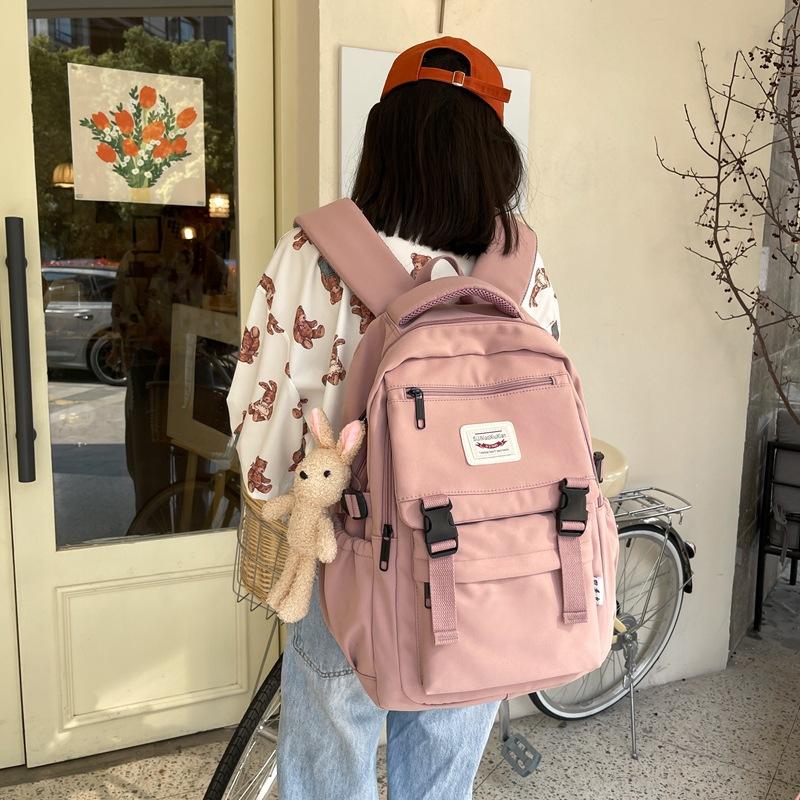 Schoolbag new backpack for junior and high school students, class backpack, fashionable Japanese and Korean version, casual computer bag, large-