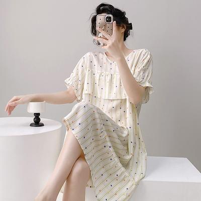 Lenjerie de noapte sexy pentru femei, dantelă, viscoză, rochie de noapte cu mânecă scurtă, cămăși de noapte cu desene animate, cămașă de noapte mărime unică, lenjerie de noapte pentru fete