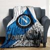 Name Custom SSC Napoli Logo Print Flannel Blanket High Quality Warm Comfortable Cover for All Seasons Perfect for Gifts Home Decor