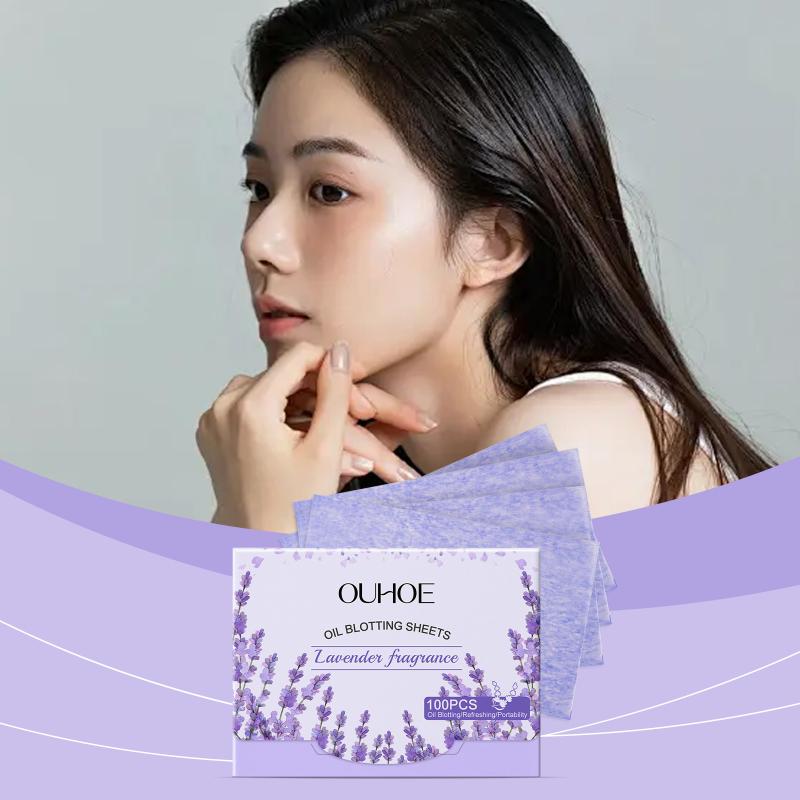 Ouhoe Lavender Facial Oil Absorbing Paper Continuous Shine Control Comfortable Skincare For Clearer Skin Moments