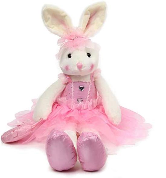 

Ballet Plush Toy [Big Size] Pink Rabbit with Hairpin Sweet Factory Yammy