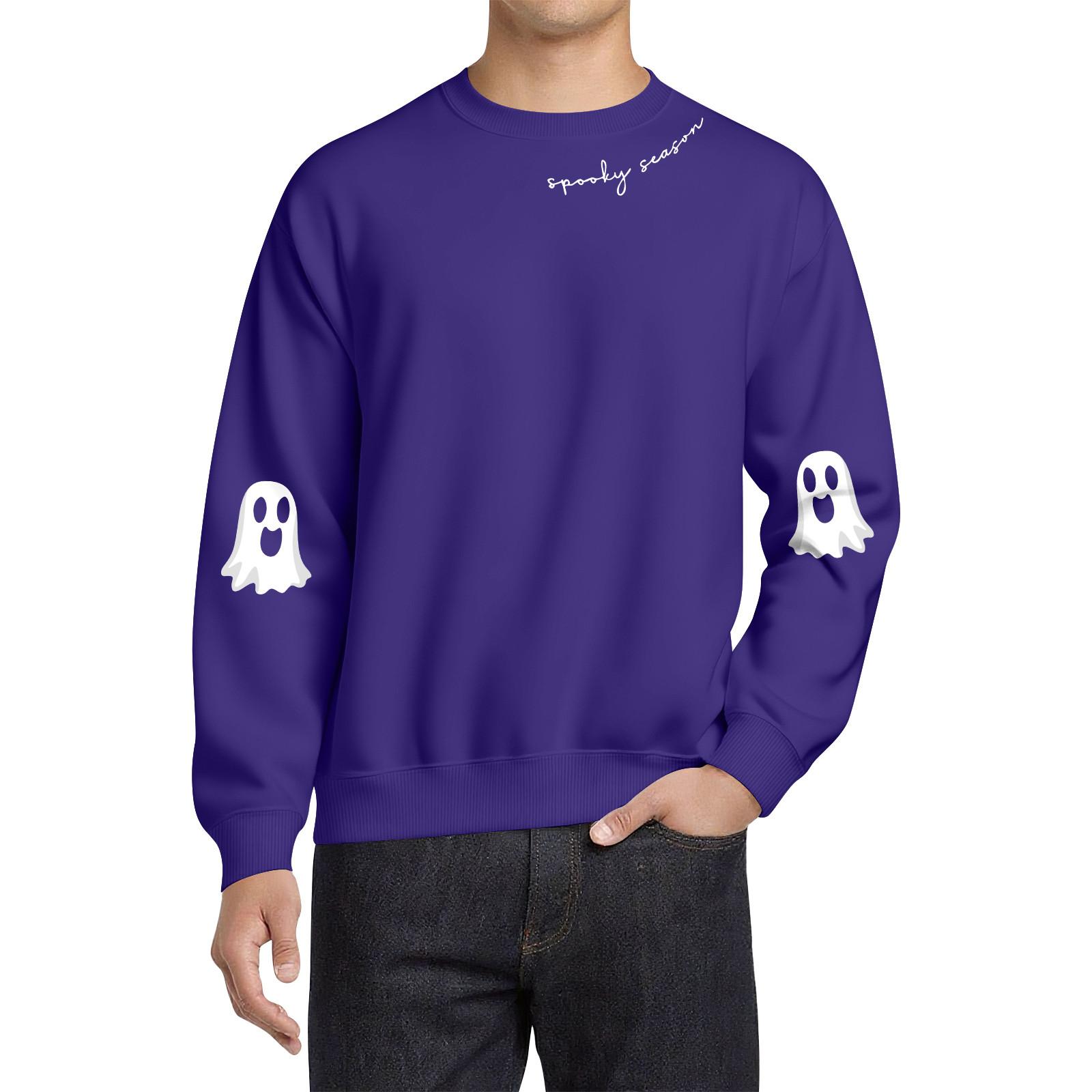 

Мужские топы Мужские толстовки с длинным рукавом Повседневные свободные пуловеры Толстовки L фиолетовый