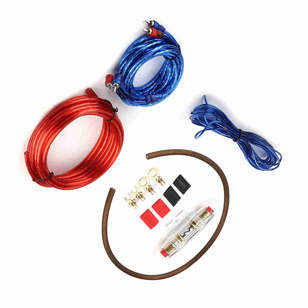 Car Audio Subwoofer Amplifier Speaker Installation Wire Cable Kit with Fuse