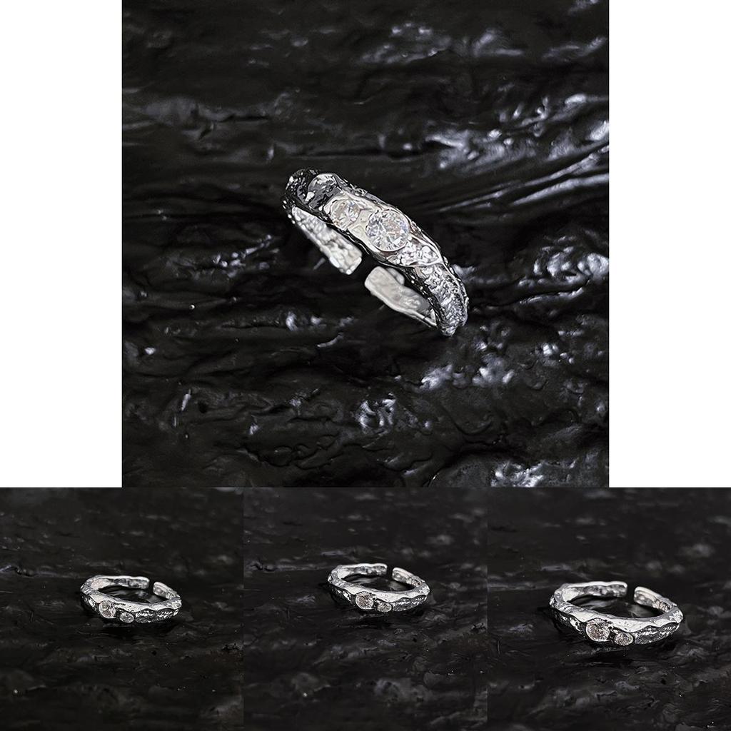 Beautifully Crafted Adjustable Copper Ring For Women With Zircon And Geometric Style