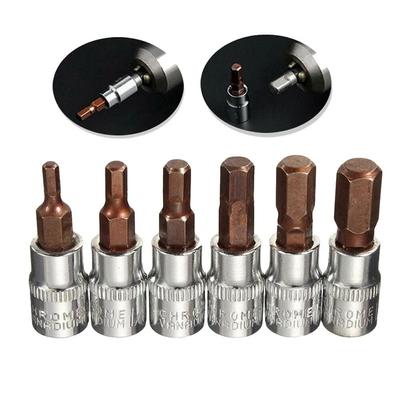 1Pcs Hex Head Hex Screwdriver Bit Manual Tool Parts H3 H4 H5 H6 H7 H8 H10 Square Drive Spanner Driver Bit 1/4'' 3/8"