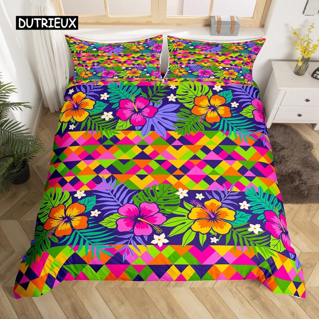 Duhový povlak na přikrývku Kawaii Tropické ovoce Ložní souprava Ananas Kiwi Citron Kobliha Pomeranč Třešeň Jahoda Povlak na přikrývku