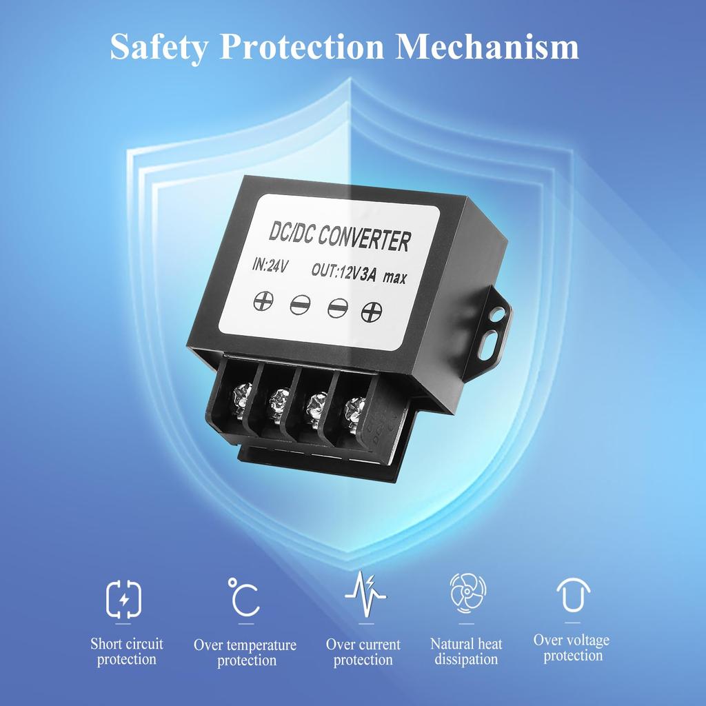 MZHOU 36W DC-DC Step Down Converter 24V To 12V 3A
